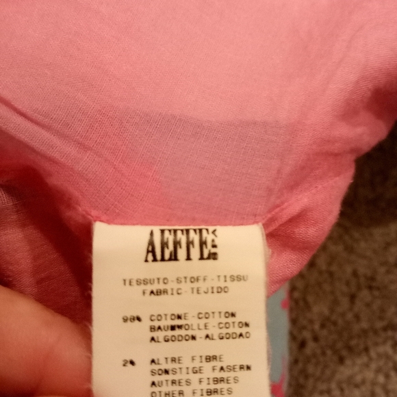 Moschino Vintage Women's Blue Pink Hearts Bows Chain Cotton Shirt Zip Jacket Y2K - Picture 9 of 9